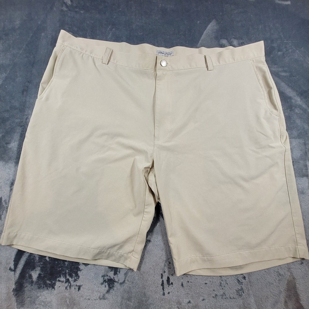 Peter Millar Crown Sport Shackleford Hybrid  Sz 44 Beige Golf Shorts